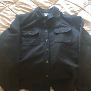 J. Crew Black Heavyweight Overshirt